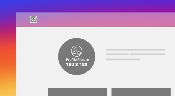 Dimensões da foto do perfil IG