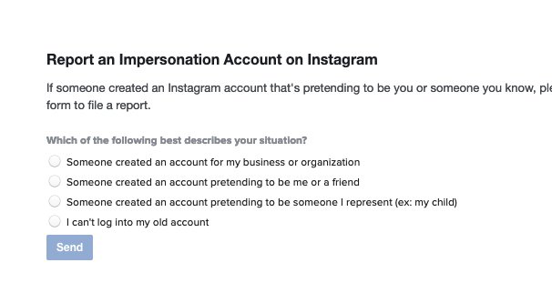 Форма отчета об учетной записи