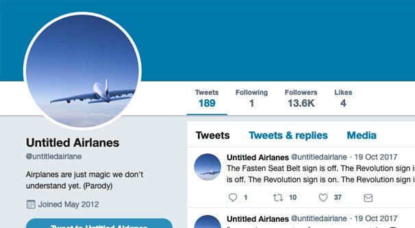 Пародийный аккаунт в Твиттере