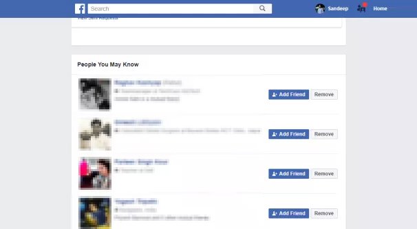 Список друзей ФБ