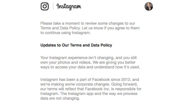 Условия использования Instagram