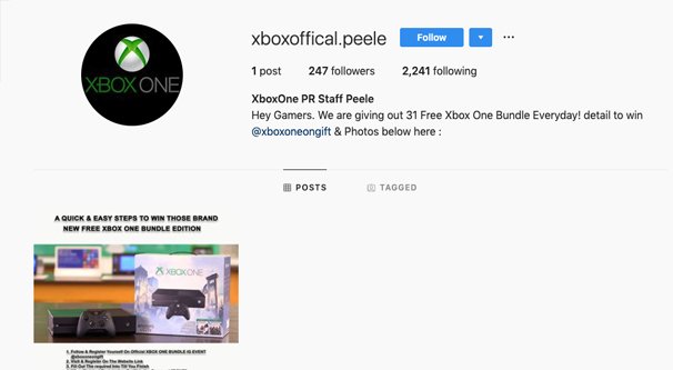 Спам-аккаунт IG