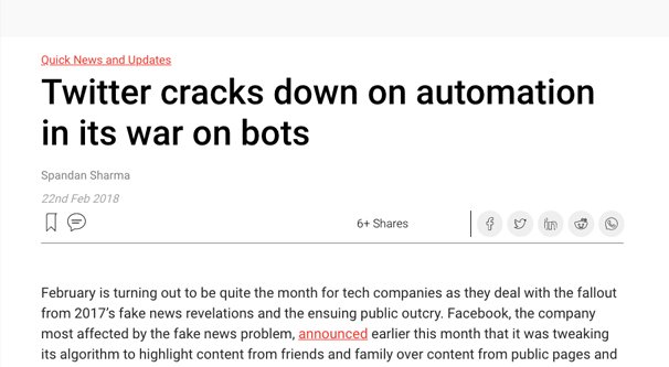 Twitter打擊自動化