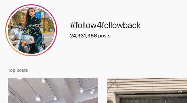 Beispiel für einen Spam-Hashtag