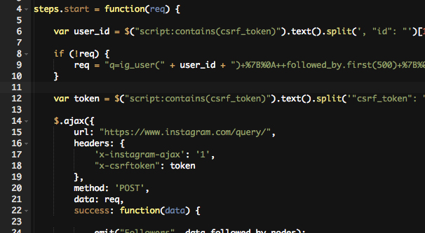 Instagram 刮板代码