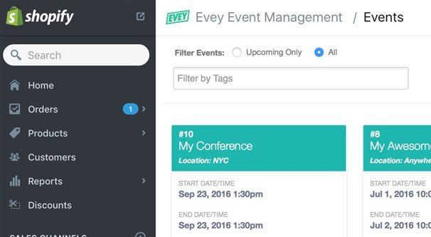 Shopify 活动管理器