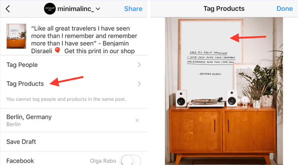 在 IG 上标记产品