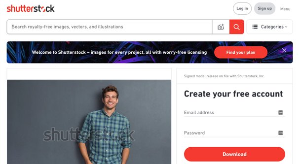 存在Shutterstock网站