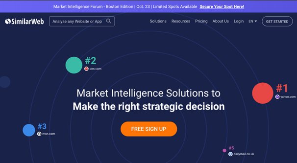 SimilarWeb Homepage
