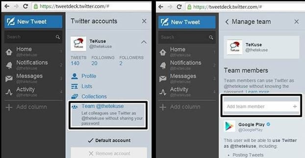 Tweetdeck-Teammitglieder