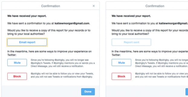 プロフィールを報告する