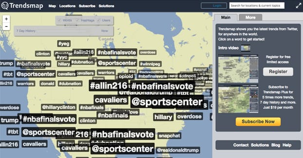 トレンドマップのウェブサイト
