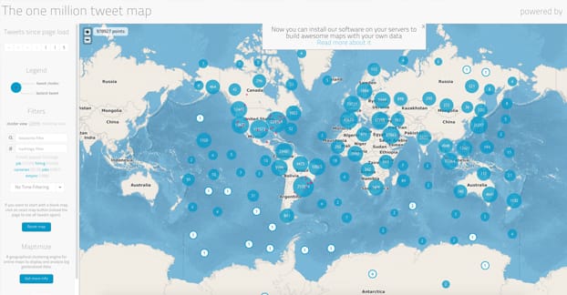 100万ツイートマップ