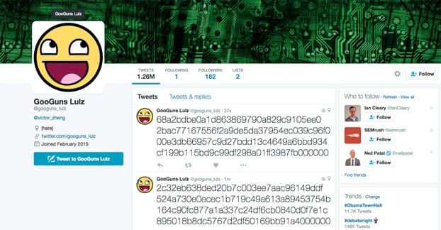 奇妙なボット アカウント