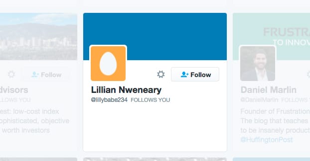 偽のフォロワーの例