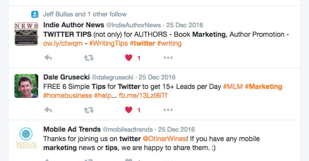 喜歡推特上的推文