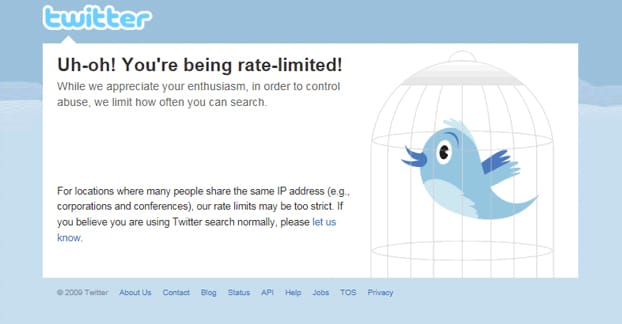 Ограничение скорости Twitter