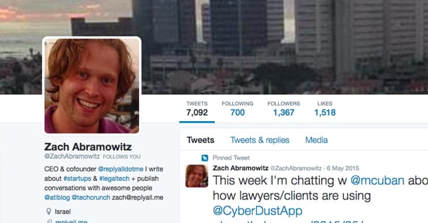 個人の Twitter プロフィール