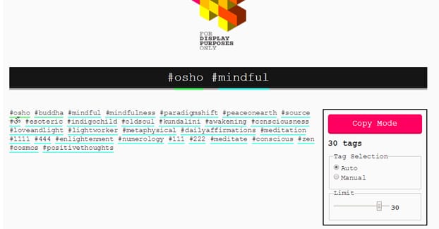 30 ハッシュタグの例