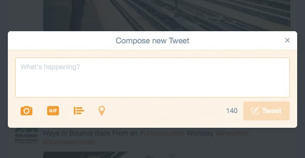 シンプルな Twitter 投稿