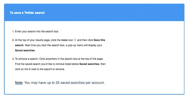 Twitter 検索の保存