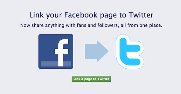 Twitter を Facebook にリンクする