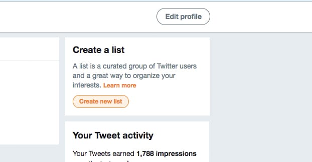 Twitter でリストを作成する