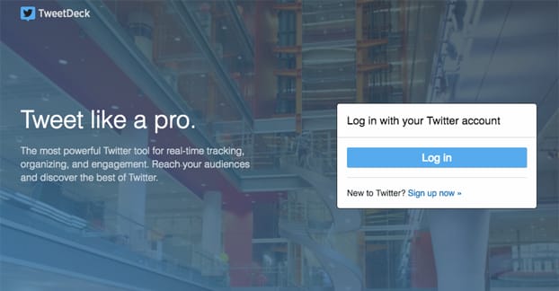Tweetdeck ウェブサイト