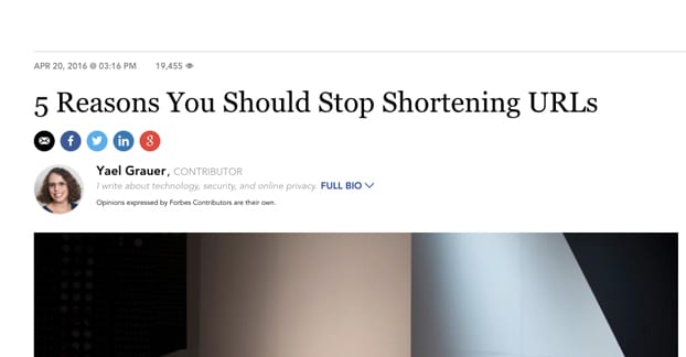 Nachteile beim Kürzen von URLs