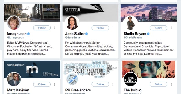 ツイッターのフォローリスト