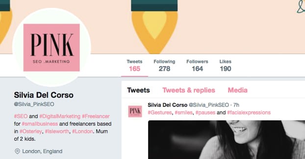 フリーランサーの Twitter プロフィールの例