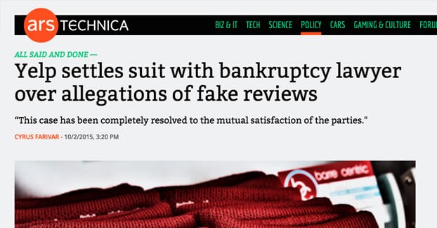 Yelp セトルズ スーツ