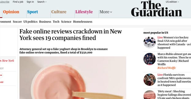 偽のレビューの取り締まり