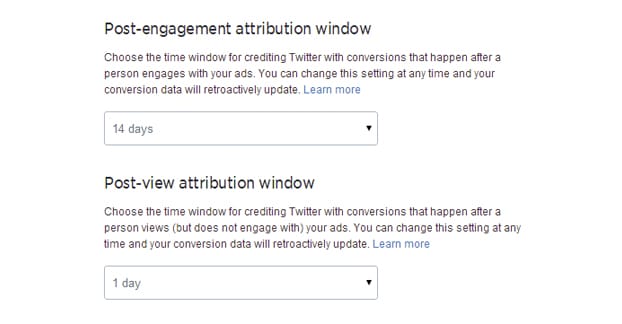 Fereastra de atribuire a anunțurilor Twitter