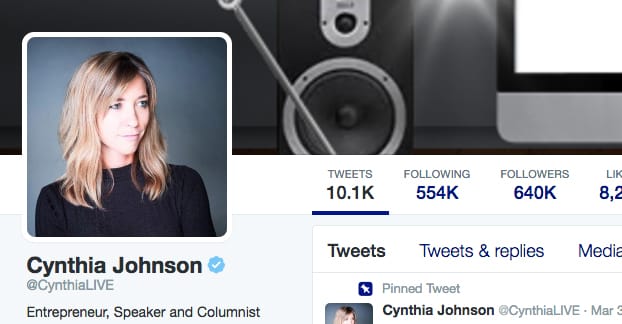 Exemplu de influent pe Twitter