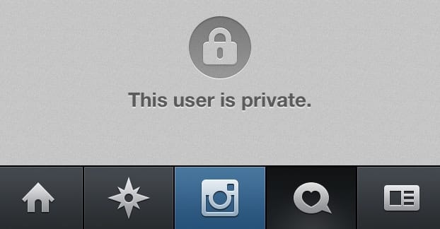 Profil privé sur Instagram