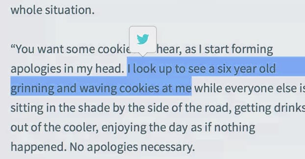 Выделить для твита