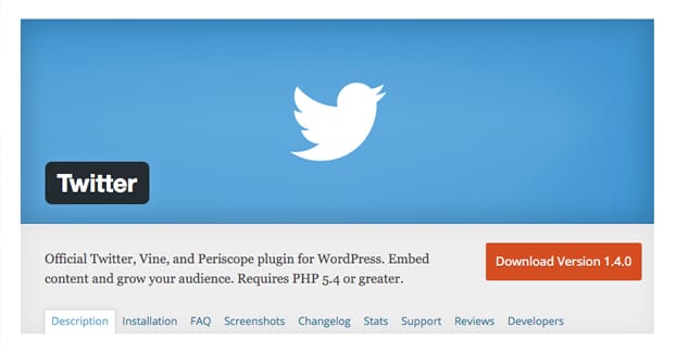 Твиттер для WordPress