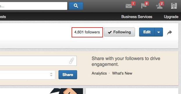 Linkedin 회사 팔로워