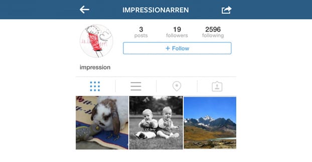 Esempio di conto falso