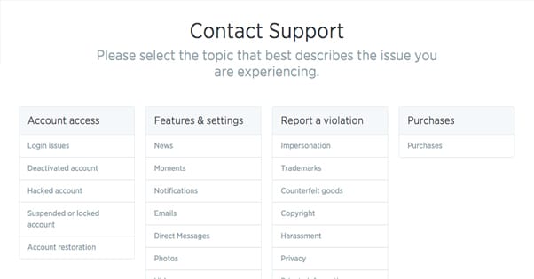 Formulaires de contact