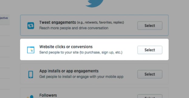 Clic sul sito web Twitter