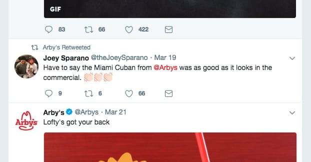 Commentaires positifs retweetés