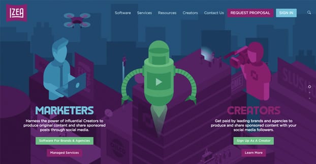 イゼアのウェブサイト