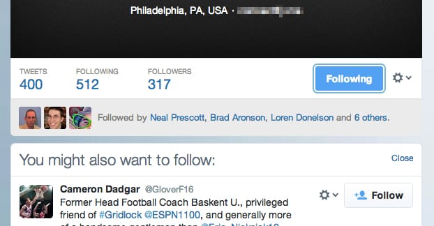 Non abbastanza seguaci