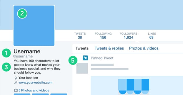 Заполните свой профиль в Твиттере