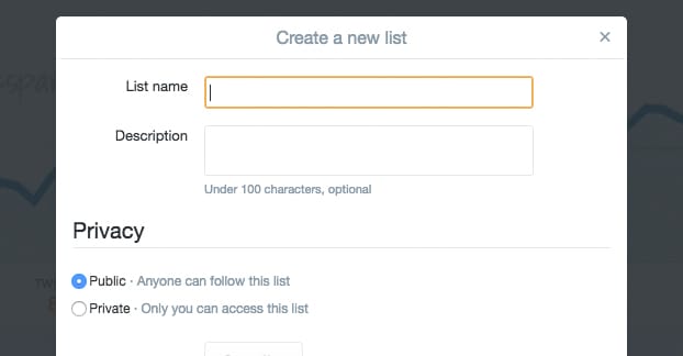 Membuat Daftar di Twitter
