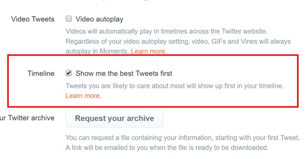 Die besten Tweets zuerst