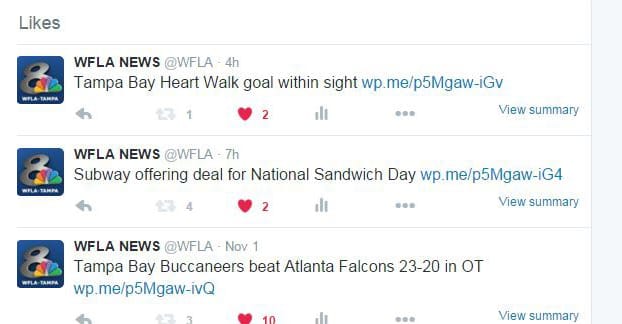 Twitter 点赞列表