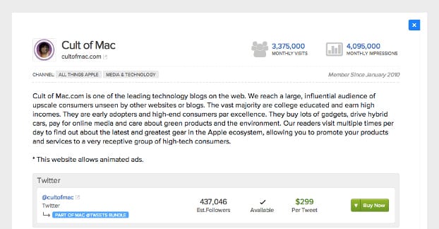 Exemplu de Tweet sponsorizat